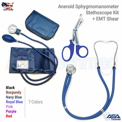 Aneroid Sphygmomanometer Stethoscope Kit Manual Blood Pressure BP Cuff Gauge - 第 1/29 張圖片