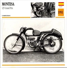 Montesa 125 Grand Prix Compete 1951 Spain Edito Service Atlas Motorcycle Card