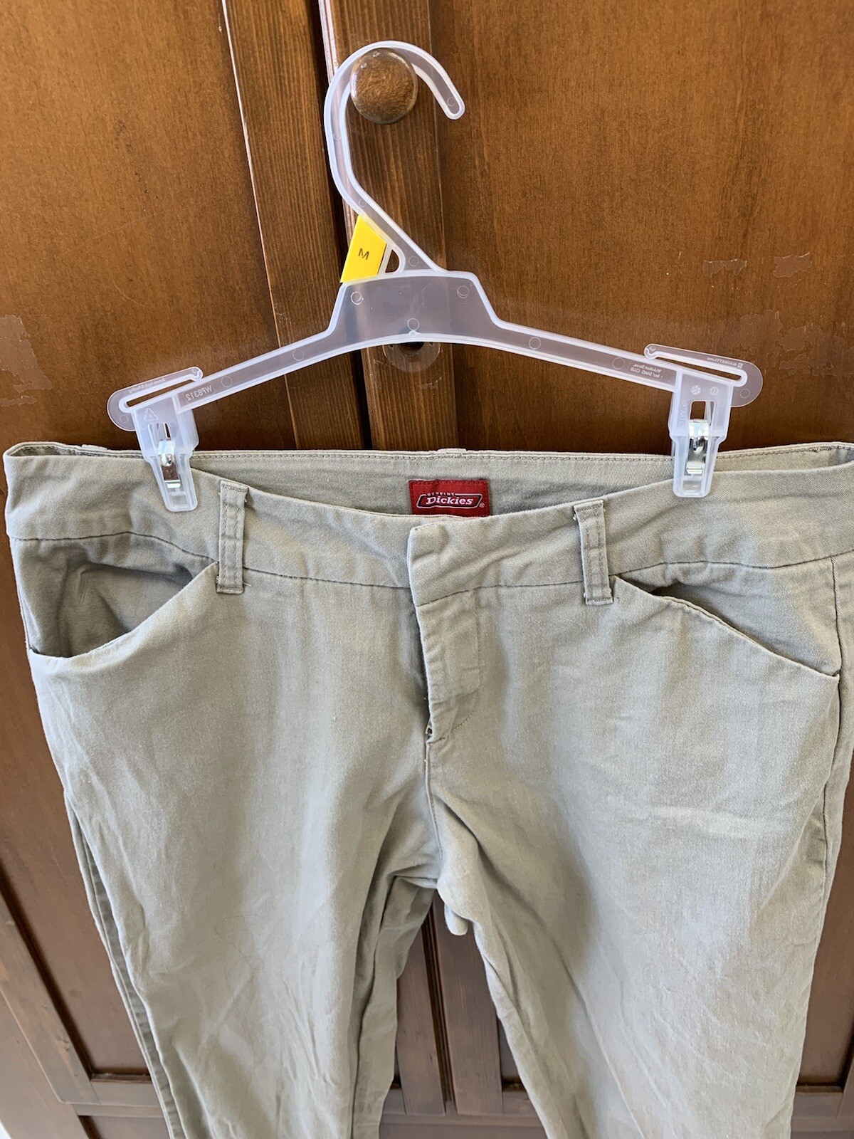 Dickies khaki Pants juniors 15 31in Inseam 910 In Rise cotton Spandex