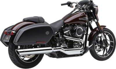 Cobra 909 Twins Chrome 4'' Slip-On For Sport Glide For Softail Bikes 6520