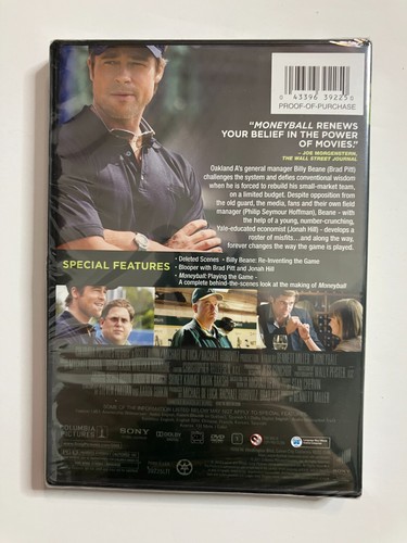 Moneyball Brad Pitt Oakland A's Movie New Sealed DVD - 第 2/2 張圖片