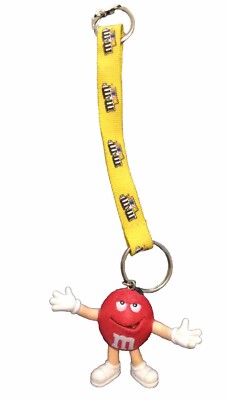 2018 M&M World Red Character Click Schlüsselanhänger mit Armband sehr selten