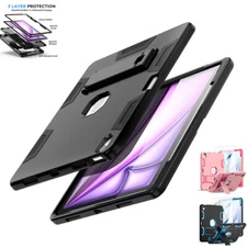 iPad Air M2/M3 11"/13" Case Military Shockproof Heavy Duty Stand Cover For Apple