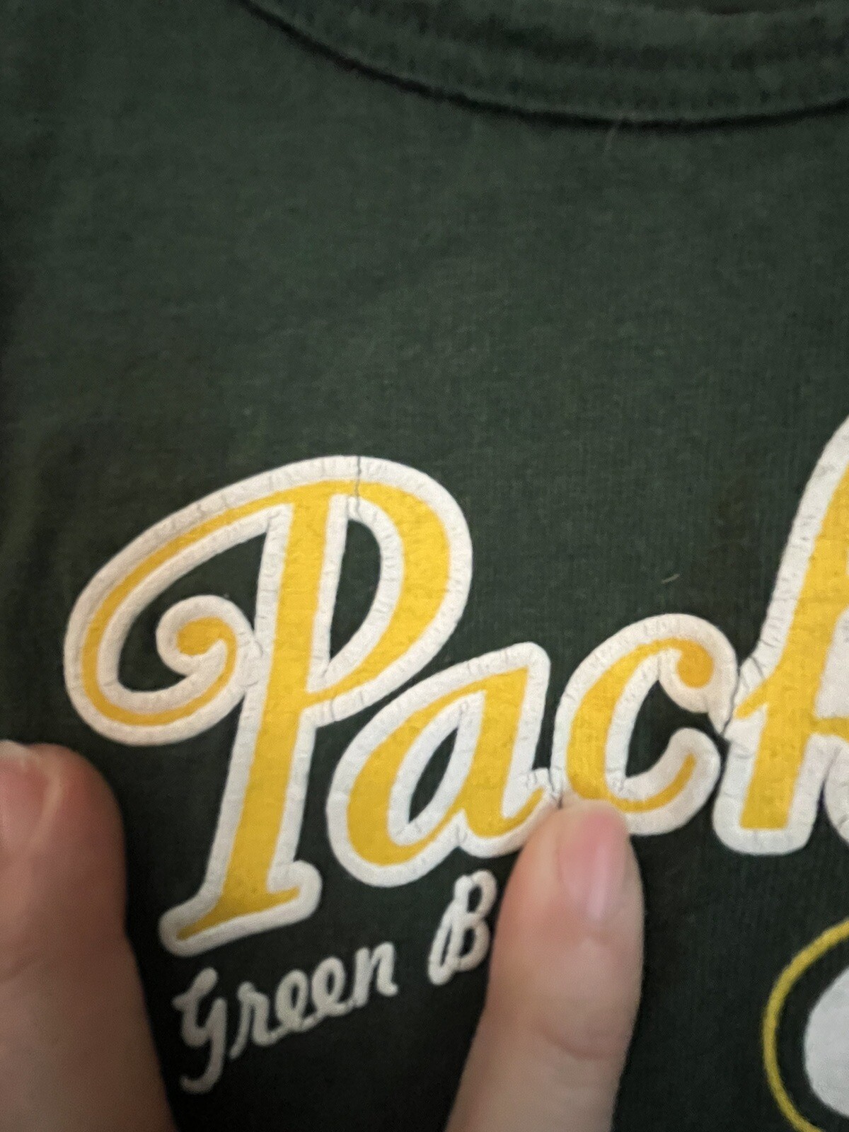 Green Bay Packers Ladies Crop Top Size XS NFL Tee Wisconsin Green Bay