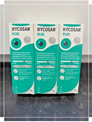 3 x Hycosan Plus Preservative-Free Lubricating Eye Drops | 7.5ml