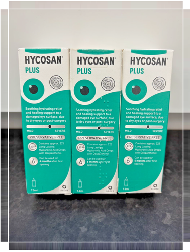 3 x Hycosan Plus Preservative-Free Lubricating Eye Drops | 7.5ml ...