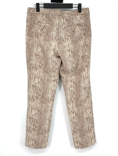 Banana Republic Pants Womens Size 4 Avery Snake Print Straight Ankle Brown - Picture 7 of 10