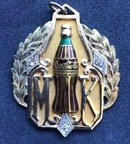 1948 COCA COLA 14K 100,000 GALLON CLUB GOLD MEDALLION AWARD MARY KENDALL RARE