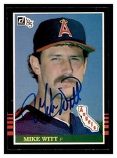Mike Witt California Angels Autographed 1985 Donruss card #108