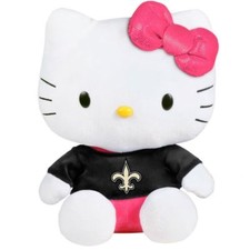 NEW ORLEANS SAINTS CHRISTMAS HELLO KITTY GIRL PINK PILLOW