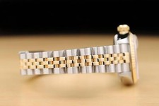 ROLEX LADIES DATEJUST 69173 PINK FACTORY DIAMOND DIAL 18K GOLD STEEL WATCH 8