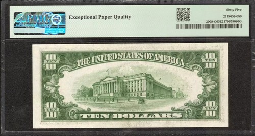 1934 D $10 FEDERAL RESERVE NOTE PHILADELPHIA FR.2009-C CB BLOCK PMG 65 EPQ (202B - Picture 2 of 2