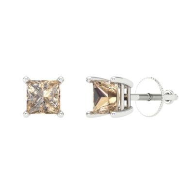 1.5Ct Yellow Moissanite Stud Earrings Solid 14K/18K Gold - Gift Ideas
