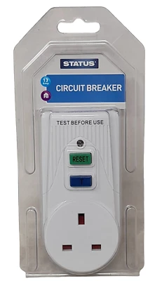 Status Plug In Power Circuit Breaker White RCD-1E