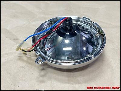 Farol Delantero Completo Con Aro Y Bombilla 6V | Para Honda ST90 Trail 1973-1975 | Cromado