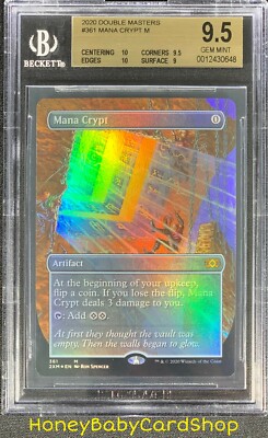 MTG Double Masters 2020 Mana Crypt BGS 9.5 GEM MINT Foil Box Topper
