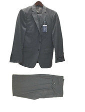 Ralph Lauren Men's Nero Natural Wool Stretch Mini Check Suit Gray 50Reg 45W