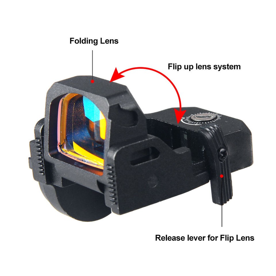 Mini Flip Up Red Dot Sight Scope RMR Fits GLOCK MOS G17 G19 G22 G23