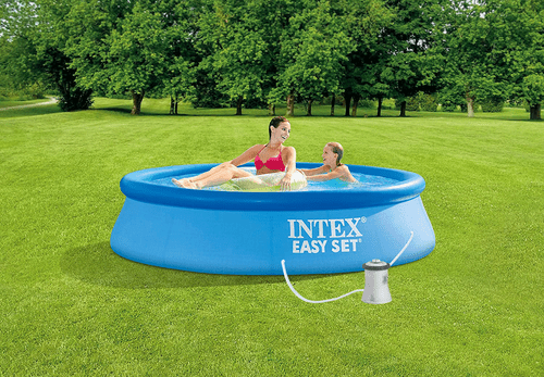 Intex Easy Set Pool Inflatable Swimming Above Ground with Filter Pump 10' X 24" - Picture 3 of 5