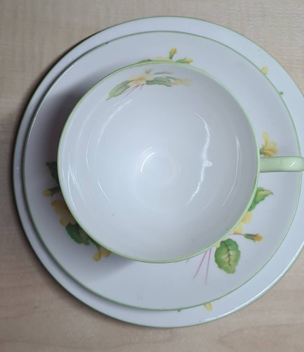 Plato platillo taza té Shelley Primrose 2528 forma Carlisle 1964 porcelana hueso fino - Imagen 6 de 12