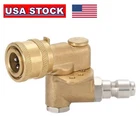 Pivoting Coupler for Pressure Washer Spray Nozzle, Gutter Cleaner Attachment for