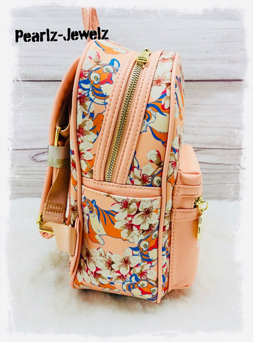Loungefly Aladdin Princess Jasmine and Rajah Floral Print Backpack Loungefly Aladdin Princess Jasmine and Rajah Floral Print  main image 2