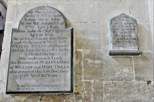 Photo 6x4 Edington Priory Church: Two stone wall-mounted memorial plaques c2021