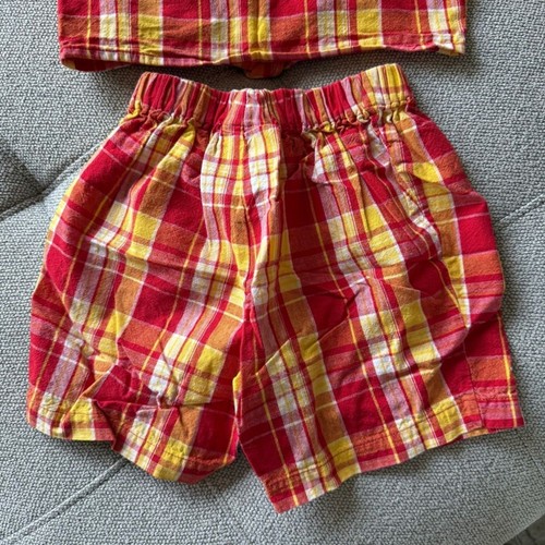 Vintage Laura Ashley Mother & Child 2 pc Cotton Embroidered Floral plaid Set 4-5 - Picture 8 of 9