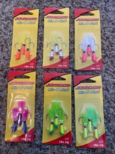 6 NEW Johnson Min-O-Dart 1/8 ounce Lure 3 per package Assorted Colors