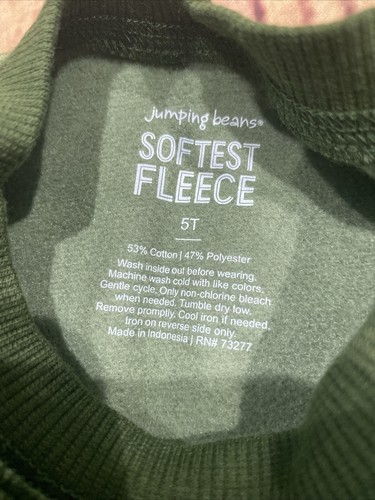 NWT Jumping Beans Softest Fleece in Green Camo Size 5T Toddler Boys - Picture 6 of 6