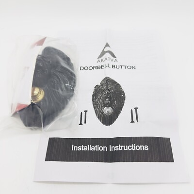 Lion Shaped Doorbell Button Replacement   Solid Brass Doorbell Ringer Button ...