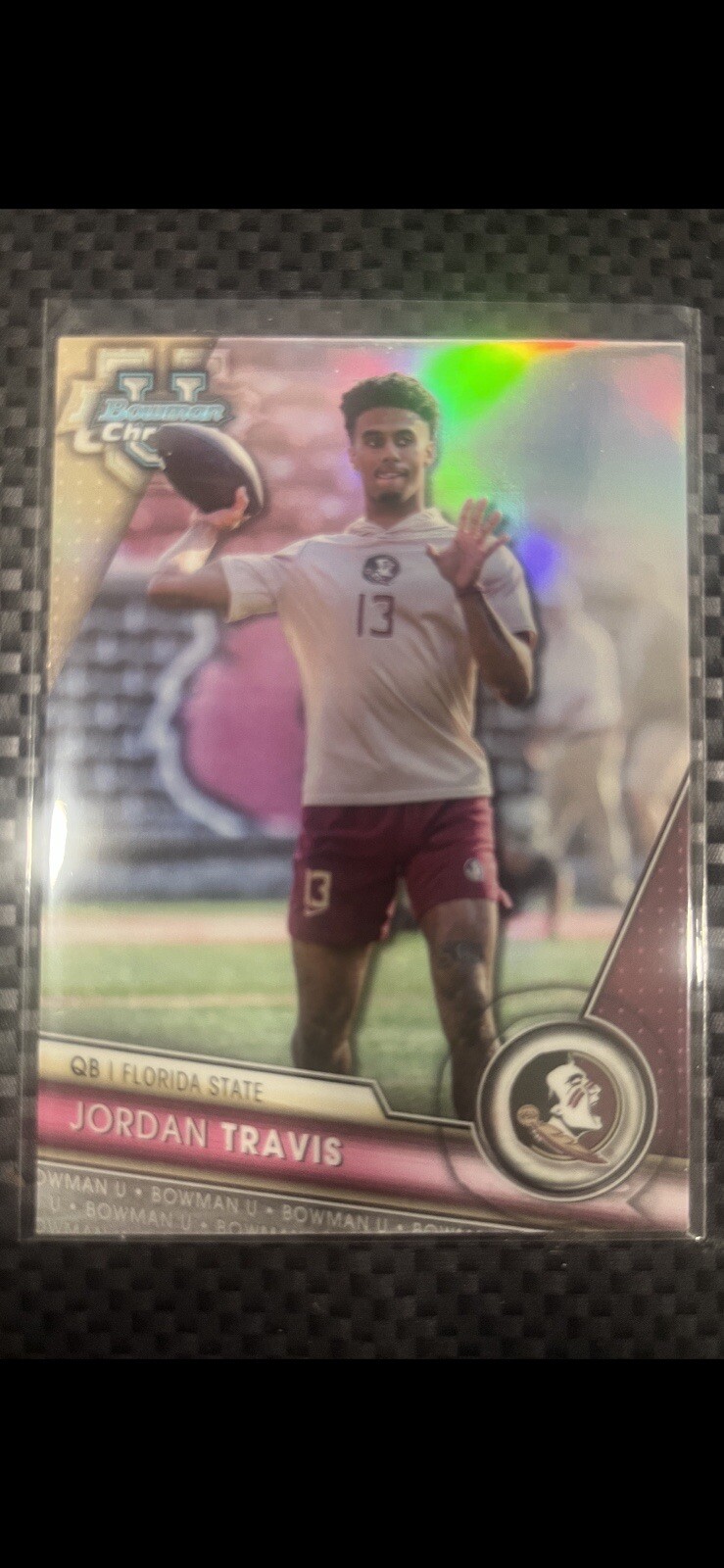 2023 Bowman U Chrome Jordan Travis Image Variation Refractor #35 JETS