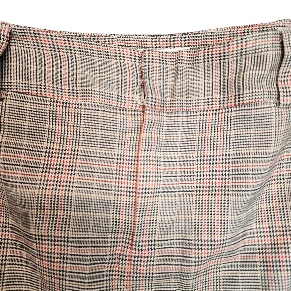 Vintage First Issue Liz Claiborne Skirt Womens Size 16 Brown Plaid Linen Maxi — 第 3/4 张图片