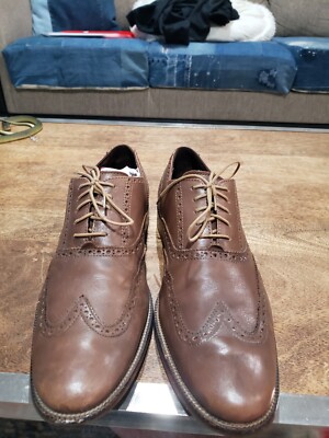 Cole Haan Mens Shoes Brown Leather Wingtip Oxford Derby NikeAir C11564 Size 11M.
