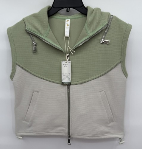 Fornia Los Angeles Girls Hooded Crop Vest Colorblock Full Zip Medium Size 10
