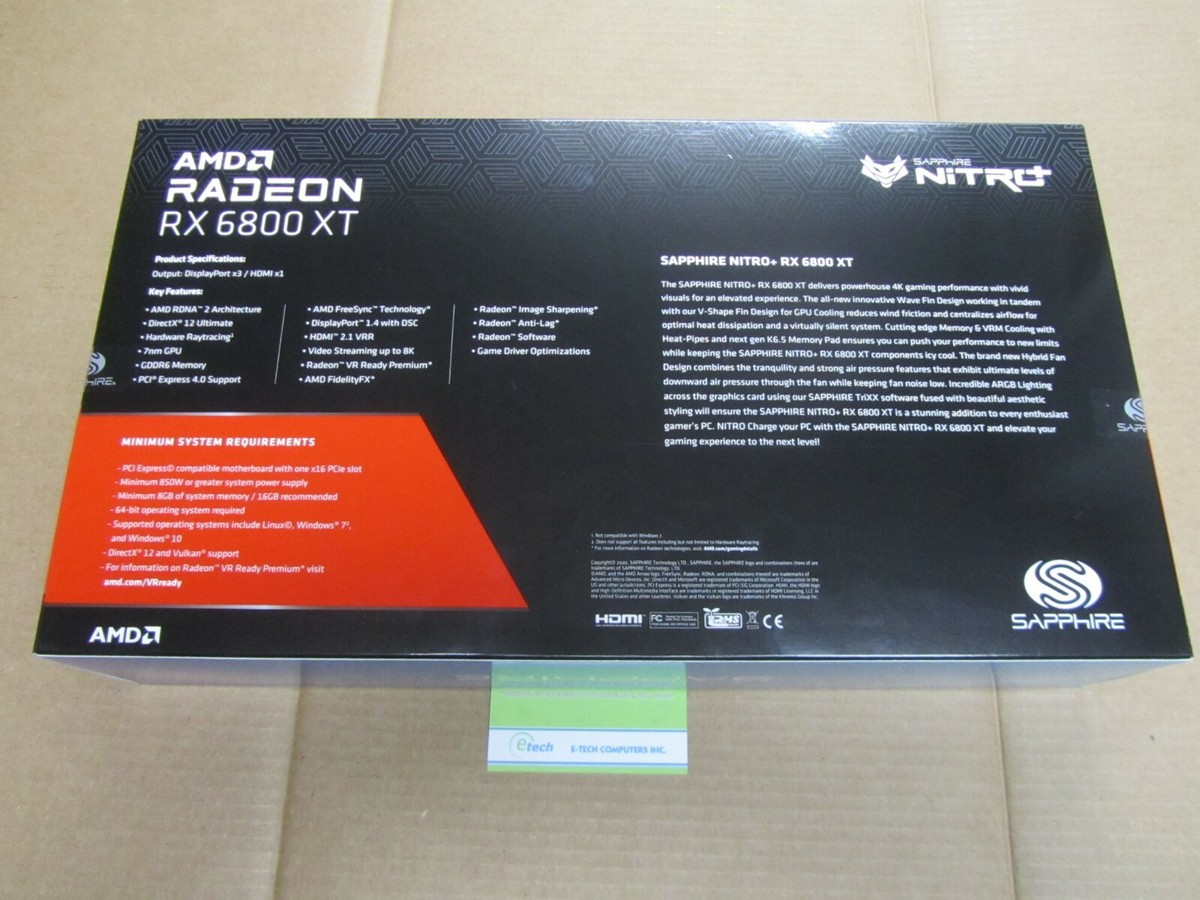 RX6800XT SAPPHIRE NITRO+　最終値下げ 強力な冷却性能を備えコスパ優秀なSAPPHIRE「NITRO+ RX 6800 XT