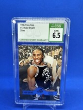 1996 🏀 Press Pass Kobe Bryant Rookie RC #13 Lakers CSG-6.5 