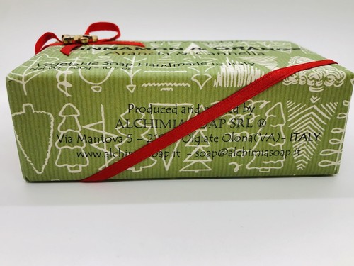 Barra de jabón vegetal canela y naranja hecha a mano en Italia 10 oz regalo de Navidad - Imagen 5 de 9