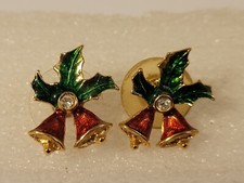 Holiday Bells and Holly Earrings