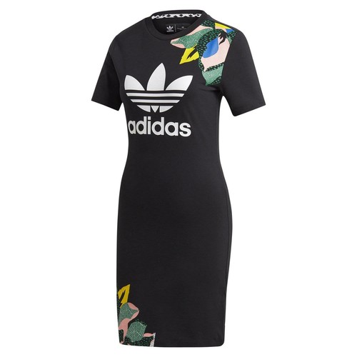 STUDIO LONDON TEE DRESS BLACK CREW NECK 