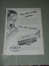 CALEY DARI-RICH CHOCOLATE 1953  Vintage  14" X 12"  (Approx)  Orig UK  Advert