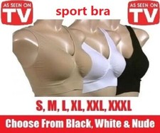PACK OF 3 Seamless Comfort Bra Sports Style Crop Top Vest Shapewear Stretch Bras