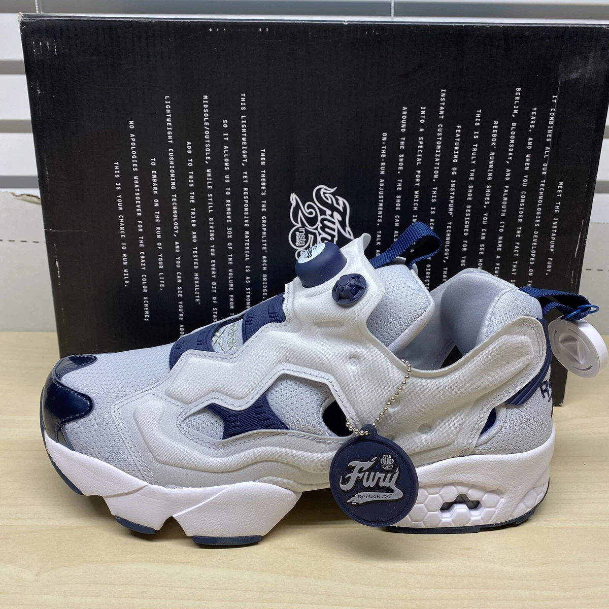 Insta Pump Fury FV0419 Gray Navy Men&#039;s Size 7 Limited Edition Rare NIB | eBay