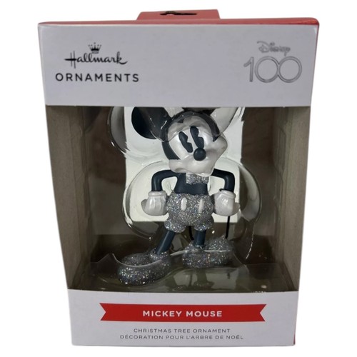 Disney 100 Aniversario Sello Deluxe Mickey Mouse Árbol de Navidad Adorno
