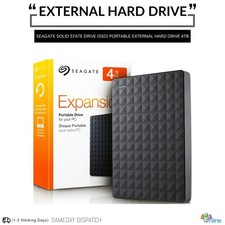 Seagate 4TB Portable SSD External Hard Drive USB-C USB 3.2 Fast Storage UK/EU