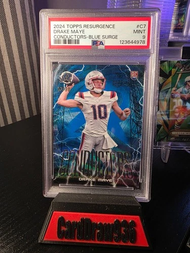 Drake Maye Rookie 2024 Topps Resurgence Conductors blue surge Mint 9 PSA # /99