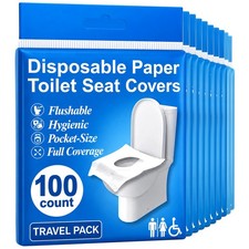 Disposable Toilet Seat Covers Flushable XL 100 Pack   Adults  Kids Potty Traini