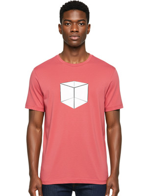 Cube-2 Mens Graphic Tee, 100% Cotton, Casual Summer Wear