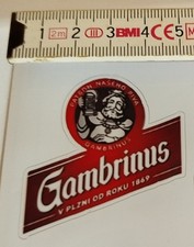 Gambrinus Brauerei Plzen Aufkleber Sticker ca 50 mm Bier Czech Beer Tschechien
