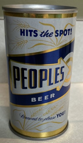 Vtg PEOPLES BEER Oshkosh, WI. 12oz. Empty Air Filled Sealed Pull Tab Can NICE!